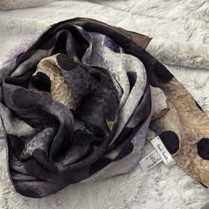 Paul Smith silk polka dot tie dye scarf